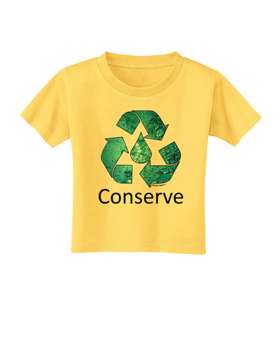 Water Conservation Text Toddler T-Shirt by TooLoud-Toddler T-Shirt-TooLoud-Yellow-2T-Davson Sales