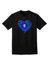 Water Droplet Heart Blue Adult Dark T-Shirt by TooLoud-Mens T-Shirt-TooLoud-Black-Small-Davson Sales