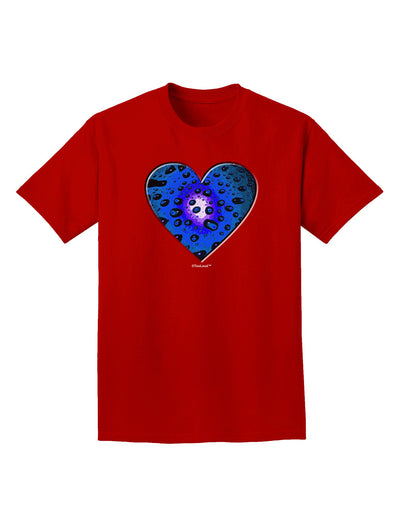 Water Droplet Heart Blue Adult Dark T-Shirt by TooLoud-Mens T-Shirt-TooLoud-Red-Small-Davson Sales