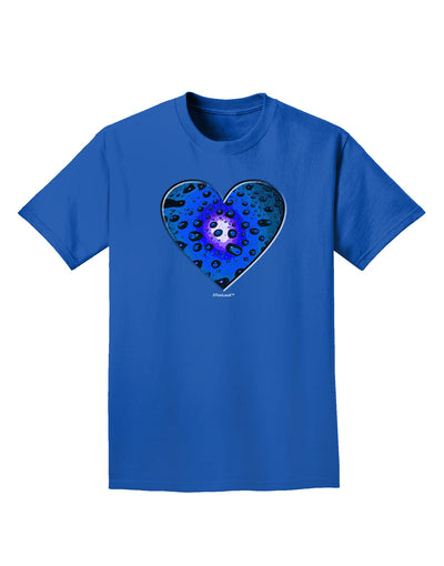 Water Droplet Heart Blue Adult Dark T-Shirt by TooLoud-Mens T-Shirt-TooLoud-Royal-Blue-Small-Davson Sales