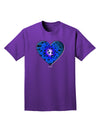 Water Droplet Heart Blue Adult Dark T-Shirt by TooLoud-Mens T-Shirt-TooLoud-Purple-Small-Davson Sales