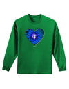 Water Droplet Heart Blue Adult Long Sleeve Dark T-Shirt by TooLoud-TooLoud-Kelly-Green-Small-Davson Sales