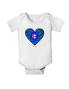 Water Droplet Heart Blue Baby Romper Bodysuit by TooLoud-Baby Romper-TooLoud-White-06-Months-Davson Sales