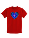 Water Droplet Heart Blue Childrens Dark T-Shirt by TooLoud-Childrens T-Shirt-TooLoud-Red-X-Small-Davson Sales