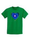 Water Droplet Heart Blue Childrens Dark T-Shirt by TooLoud-Childrens T-Shirt-TooLoud-Kelly-Green-X-Small-Davson Sales