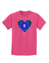 Water Droplet Heart Blue Childrens Dark T-Shirt by TooLoud-Childrens T-Shirt-TooLoud-Sangria-X-Small-Davson Sales