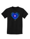 Water Droplet Heart Blue Childrens Dark T-Shirt by TooLoud-Childrens T-Shirt-TooLoud-Black-X-Small-Davson Sales