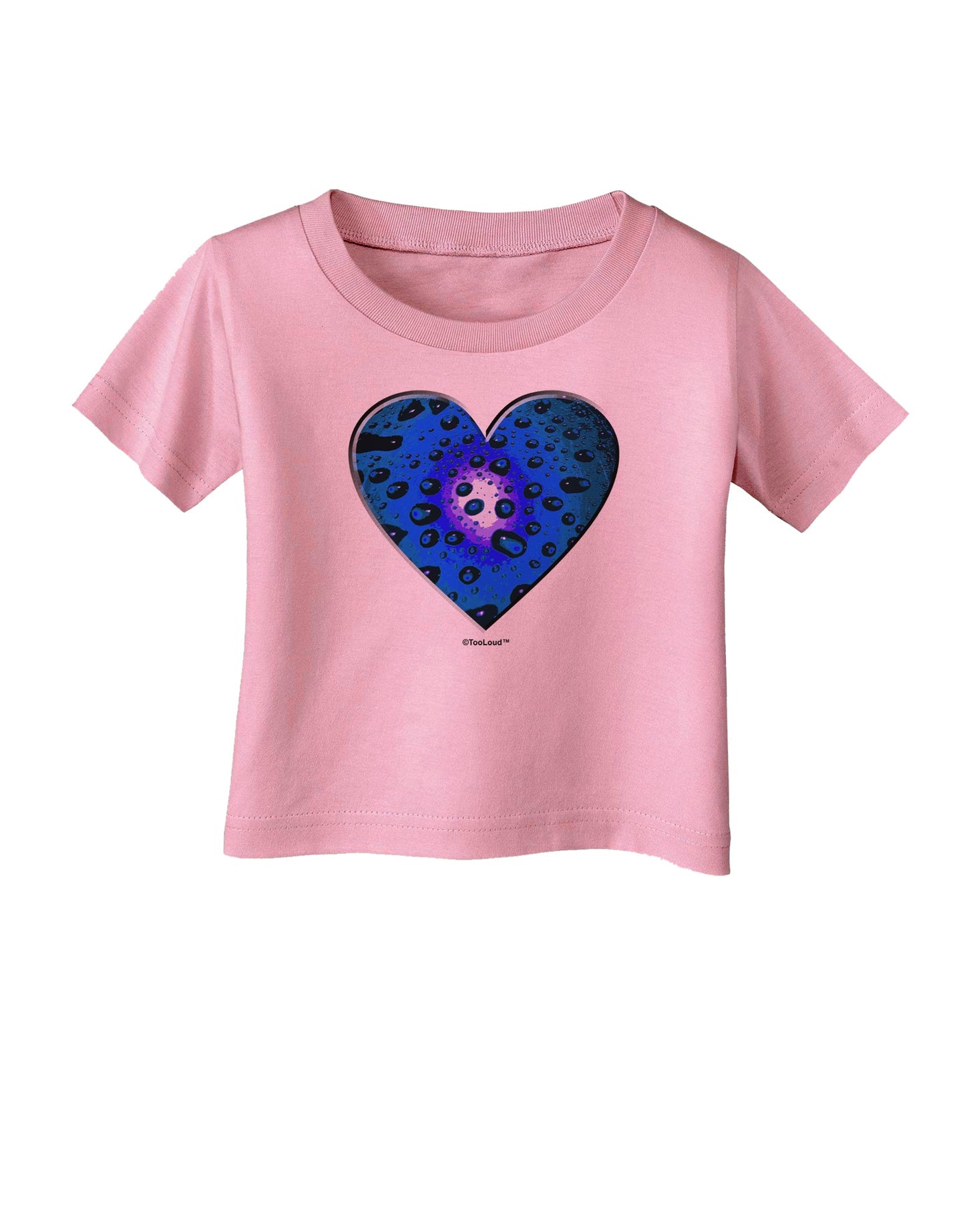 Water Droplet Heart Blue Infant T-Shirt by TooLoud-Infant T-Shirt-TooLoud-Candy-Pink-06-Months-Davson Sales