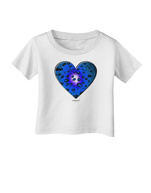 Water Droplet Heart Blue Infant T-Shirt by TooLoud-Infant T-Shirt-TooLoud-White-06-Months-Davson Sales