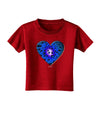 Water Droplet Heart Blue Toddler T-Shirt Dark by TooLoud-Toddler T-Shirt-TooLoud-Red-2T-Davson Sales