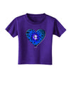 Water Droplet Heart Blue Toddler T-Shirt Dark by TooLoud-Toddler T-Shirt-TooLoud-Purple-2T-Davson Sales