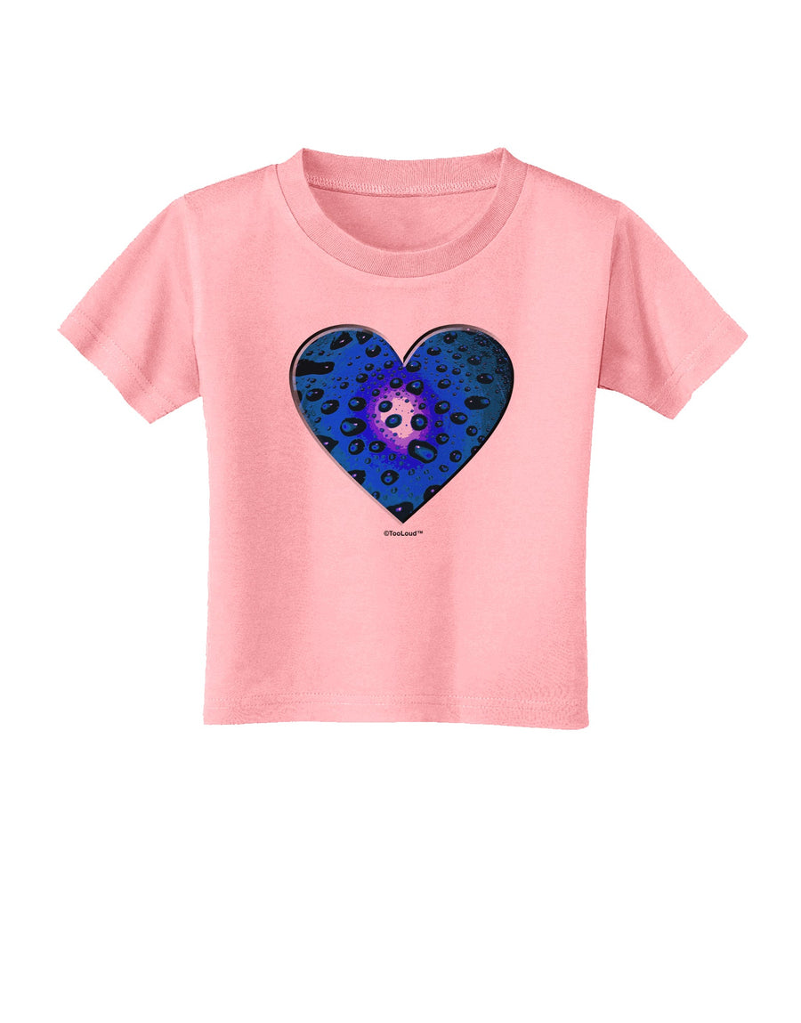 Water Droplet Heart Blue Toddler T-Shirt by TooLoud-Toddler T-Shirt-TooLoud-White-2T-Davson Sales