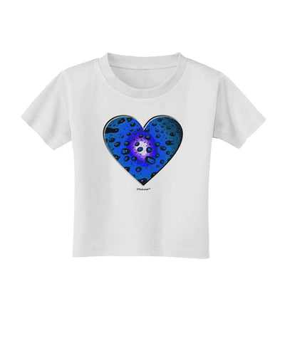 Water Droplet Heart Blue Toddler T-Shirt by TooLoud-Toddler T-Shirt-TooLoud-White-2T-Davson Sales