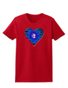 Water Droplet Heart Blue Womens Dark T-Shirt by TooLoud-Womens T-Shirt-TooLoud-Red-X-Small-Davson Sales