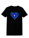 Water Droplet Heart Blue Womens Dark T-Shirt by TooLoud-Womens T-Shirt-TooLoud-Black-X-Small-Davson Sales