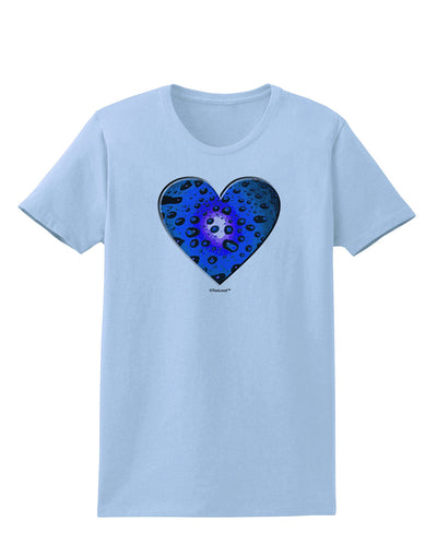 Water Droplet Heart Blue Womens T-Shirt by TooLoud-Womens T-Shirt-TooLoud-Light-Blue-X-Small-Davson Sales