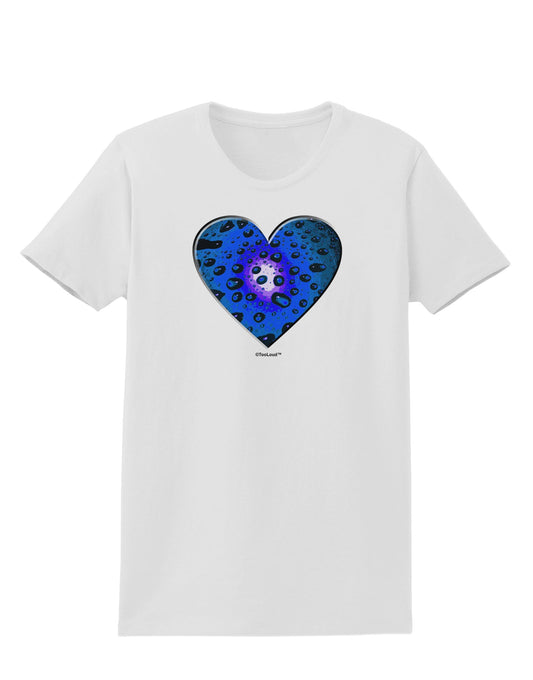 Water Droplet Heart Blue Womens T-Shirt by TooLoud-Womens T-Shirt-TooLoud-White-X-Small-Davson Sales