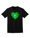 Water Droplet Heart Green Adult Dark T-Shirt by TooLoud-Mens T-Shirt-TooLoud-Black-Small-Davson Sales