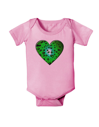 Water Droplet Heart Green Baby Romper Bodysuit by TooLoud-Baby Romper-TooLoud-Light-Pink-06-Months-Davson Sales