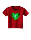 Water Droplet Heart Green Toddler T-Shirt Dark by TooLoud-Toddler T-Shirt-TooLoud-Red-2T-Davson Sales