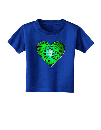 Water Droplet Heart Green Toddler T-Shirt Dark by TooLoud-Toddler T-Shirt-TooLoud-Royal-Blue-2T-Davson Sales