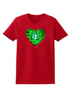 Water Droplet Heart Green Womens Dark T-Shirt by TooLoud-Womens T-Shirt-TooLoud-Red-X-Small-Davson Sales