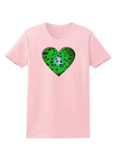 Water Droplet Heart Green Womens T-Shirt by TooLoud-Womens T-Shirt-TooLoud-PalePink-X-Small-Davson Sales