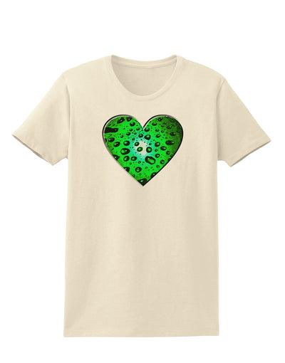 Water Droplet Heart Green Womens T-Shirt by TooLoud-Womens T-Shirt-TooLoud-Natural-X-Small-Davson Sales