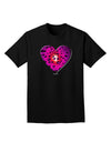 Water Droplet Heart Magenta Adult Dark T-Shirt by TooLoud-Mens T-Shirt-TooLoud-Black-Small-Davson Sales