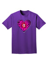 Water Droplet Heart Magenta Adult Dark T-Shirt by TooLoud-Mens T-Shirt-TooLoud-Purple-Small-Davson Sales