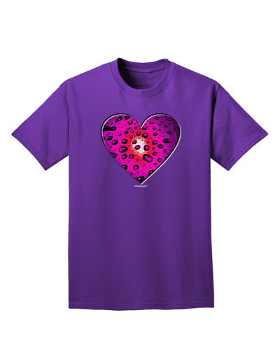 Water Droplet Heart Magenta Adult Dark T-Shirt by TooLoud-Mens T-Shirt-TooLoud-Purple-Small-Davson Sales