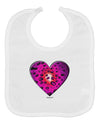 Water Droplet Heart Magenta Baby Bib by TooLoud