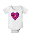 Water Droplet Heart Magenta Baby Romper Bodysuit by TooLoud-Baby Romper-TooLoud-White-06-Months-Davson Sales