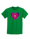 Water Droplet Heart Magenta Childrens Dark T-Shirt by TooLoud-Childrens T-Shirt-TooLoud-Kelly-Green-X-Small-Davson Sales