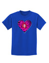 Water Droplet Heart Magenta Childrens Dark T-Shirt by TooLoud-Childrens T-Shirt-TooLoud-Royal-Blue-X-Small-Davson Sales