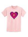 Water Droplet Heart Magenta Childrens T-Shirt by TooLoud-Childrens T-Shirt-TooLoud-PalePink-X-Small-Davson Sales