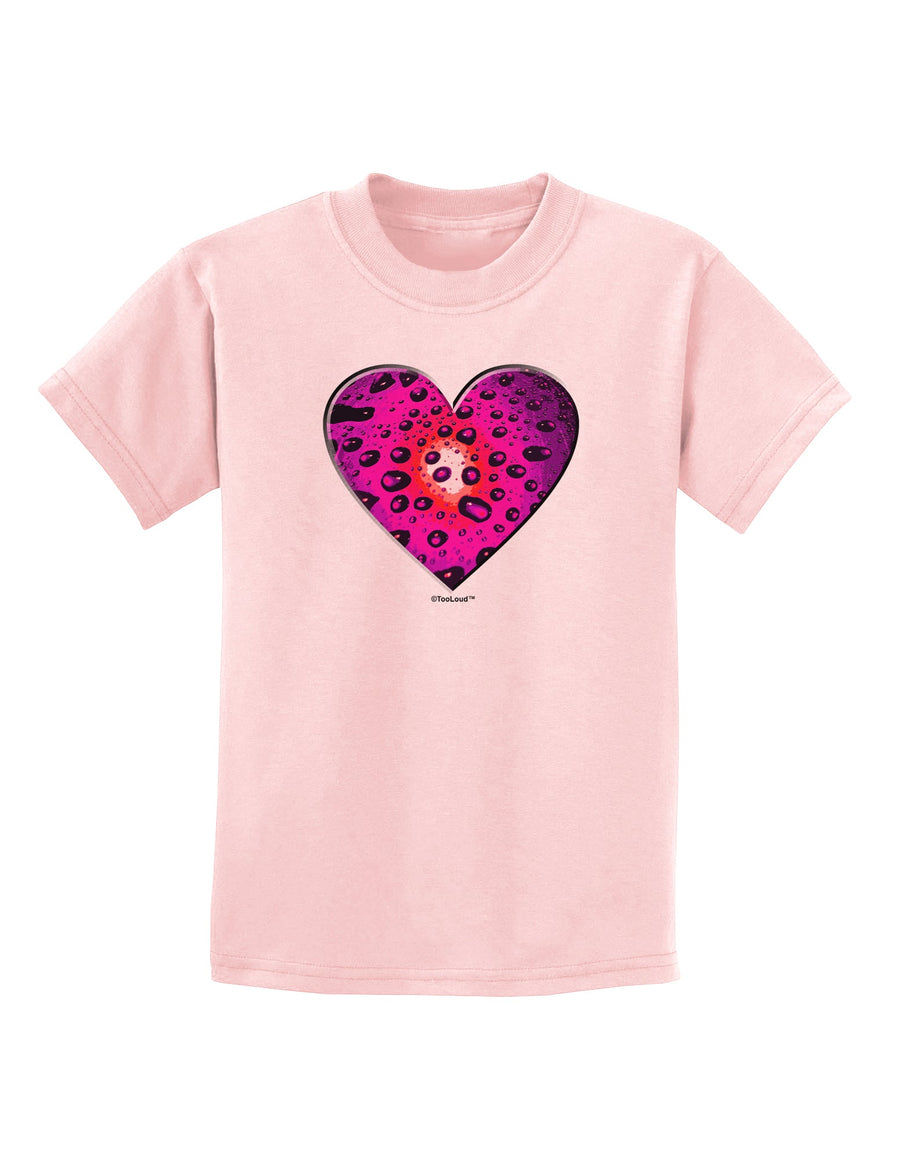 Water Droplet Heart Magenta Childrens T-Shirt by TooLoud-Childrens T-Shirt-TooLoud-White-X-Small-Davson Sales