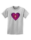 Water Droplet Heart Magenta Childrens T-Shirt by TooLoud-Childrens T-Shirt-TooLoud-AshGray-X-Small-Davson Sales