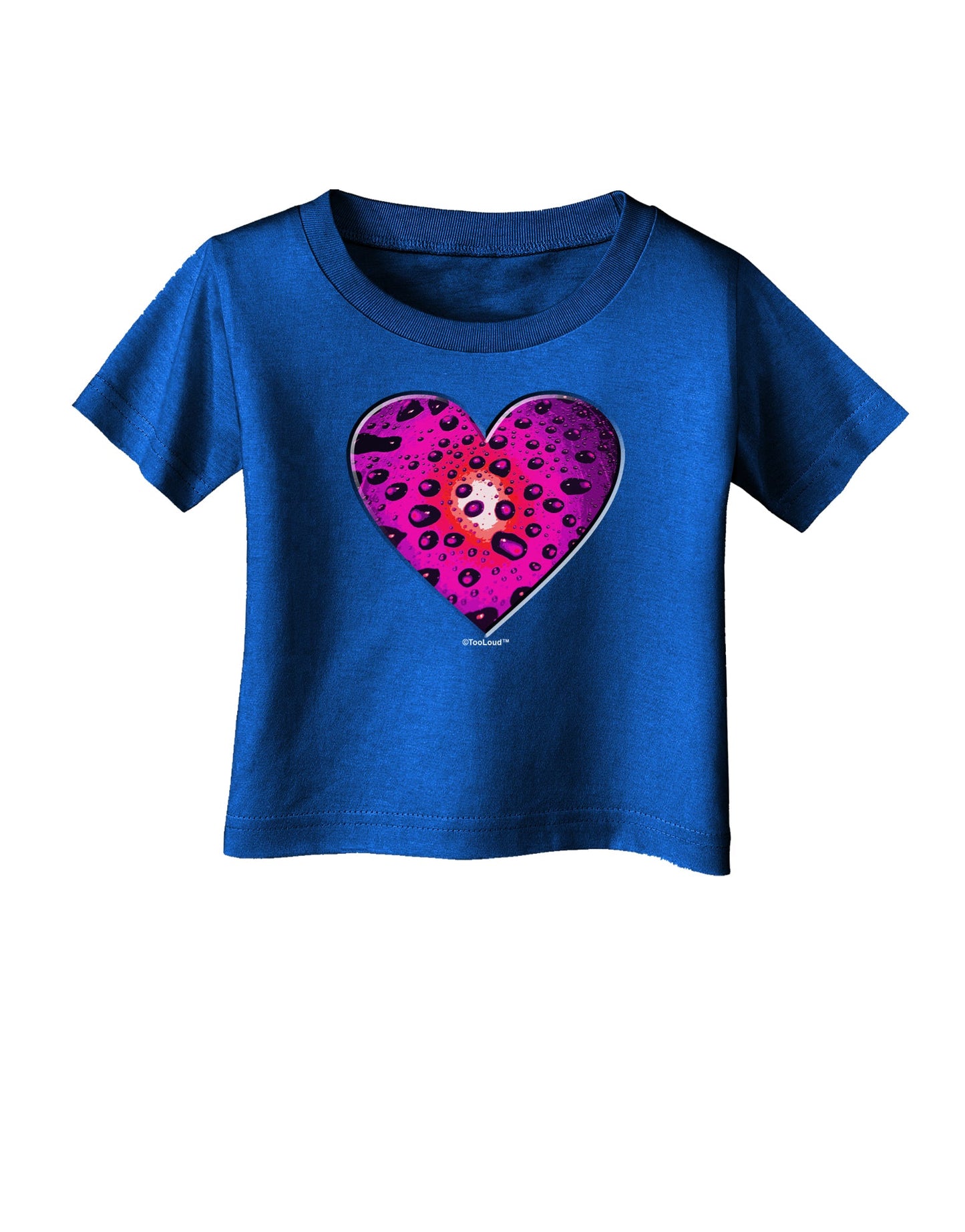 Water Droplet Heart Magenta Infant T-Shirt Dark by TooLoud-Infant T-Shirt-TooLoud-Royal-Blue-06-Months-Davson Sales