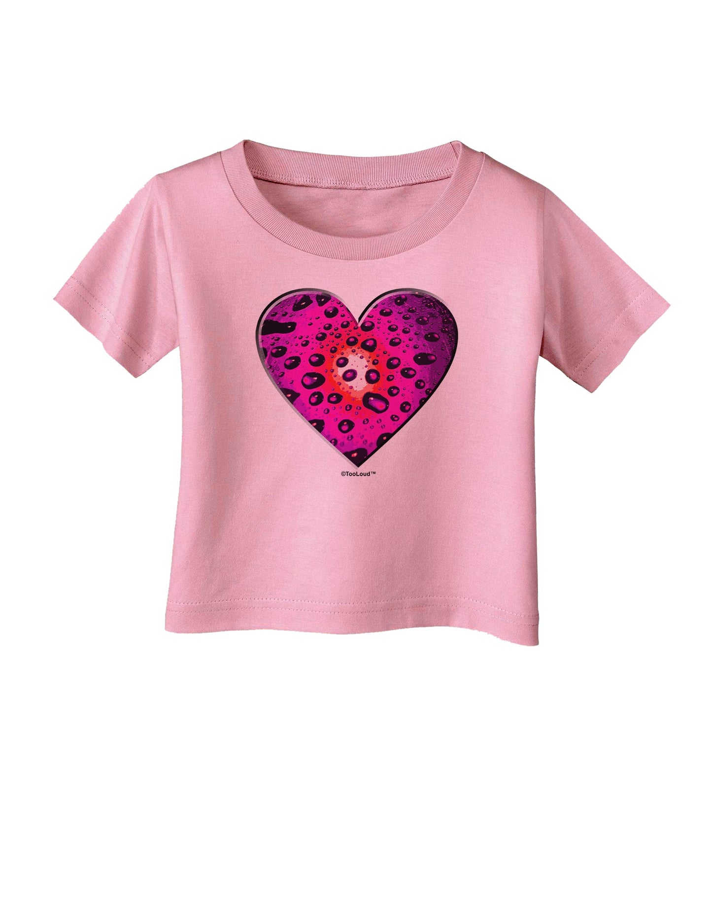 Water Droplet Heart Magenta Infant T-Shirt by TooLoud-Infant T-Shirt-TooLoud-Candy-Pink-06-Months-Davson Sales