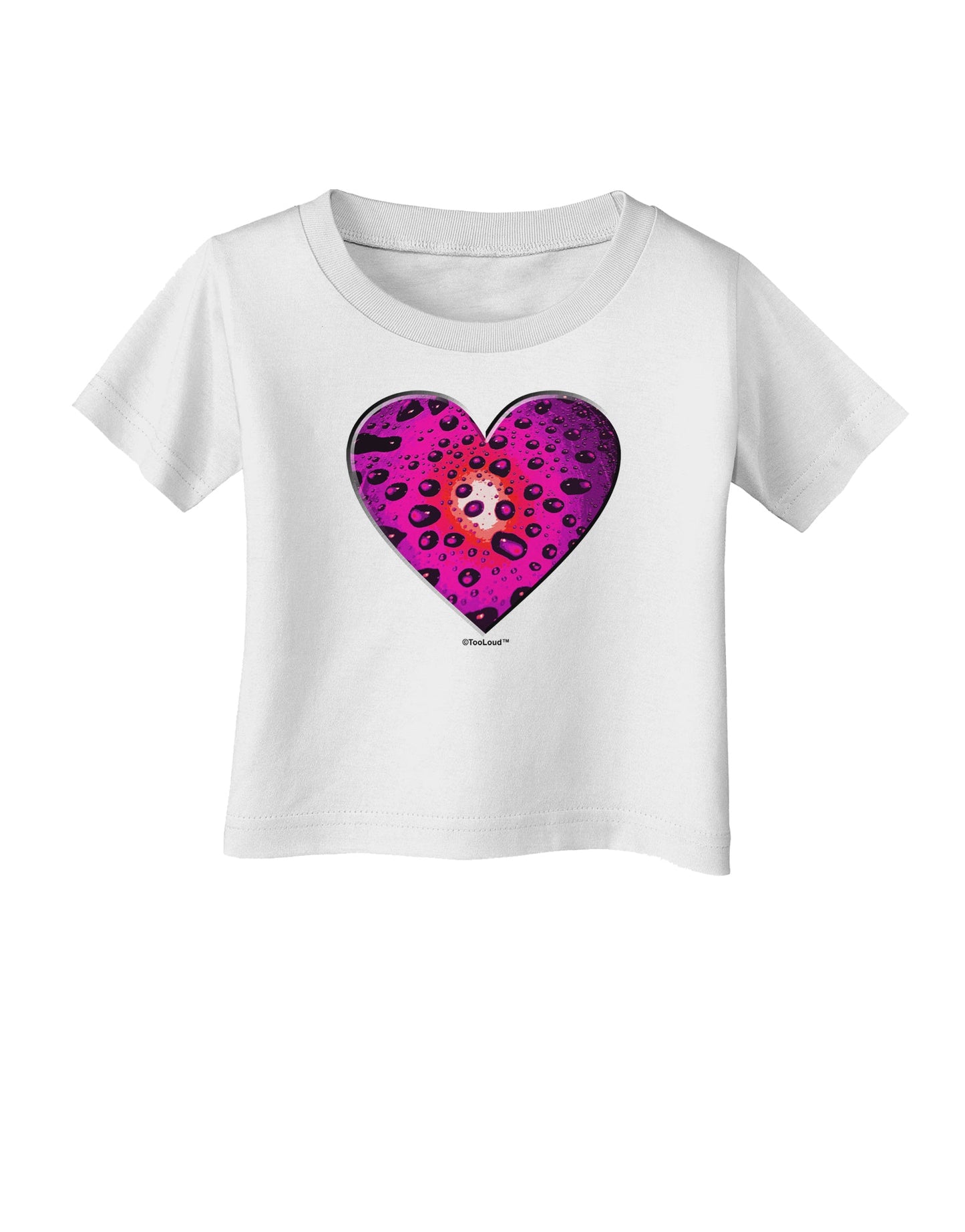 Water Droplet Heart Magenta Infant T-Shirt by TooLoud-Infant T-Shirt-TooLoud-White-06-Months-Davson Sales