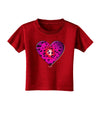 Water Droplet Heart Magenta Toddler T-Shirt Dark by TooLoud-Toddler T-Shirt-TooLoud-Red-2T-Davson Sales