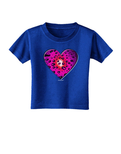 Water Droplet Heart Magenta Toddler T-Shirt Dark by TooLoud-Toddler T-Shirt-TooLoud-Royal-Blue-2T-Davson Sales