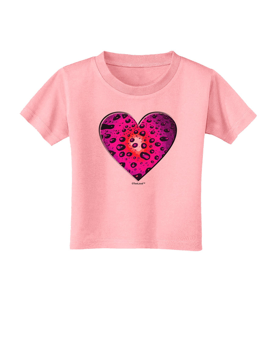 Water Droplet Heart Magenta Toddler T-Shirt by TooLoud-Toddler T-Shirt-TooLoud-White-2T-Davson Sales