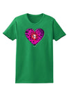 Water Droplet Heart Magenta Womens Dark T-Shirt by TooLoud-Womens T-Shirt-TooLoud-Kelly-Green-X-Small-Davson Sales