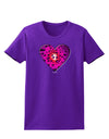 Water Droplet Heart Magenta Womens Dark T-Shirt by TooLoud-Womens T-Shirt-TooLoud-Purple-X-Small-Davson Sales