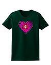 Water Droplet Heart Magenta Womens Dark T-Shirt by TooLoud-Womens T-Shirt-TooLoud-Forest-Green-Small-Davson Sales