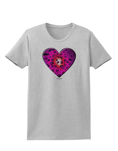 Water Droplet Heart Magenta Womens T-Shirt by TooLoud-Womens T-Shirt-TooLoud-AshGray-X-Small-Davson Sales