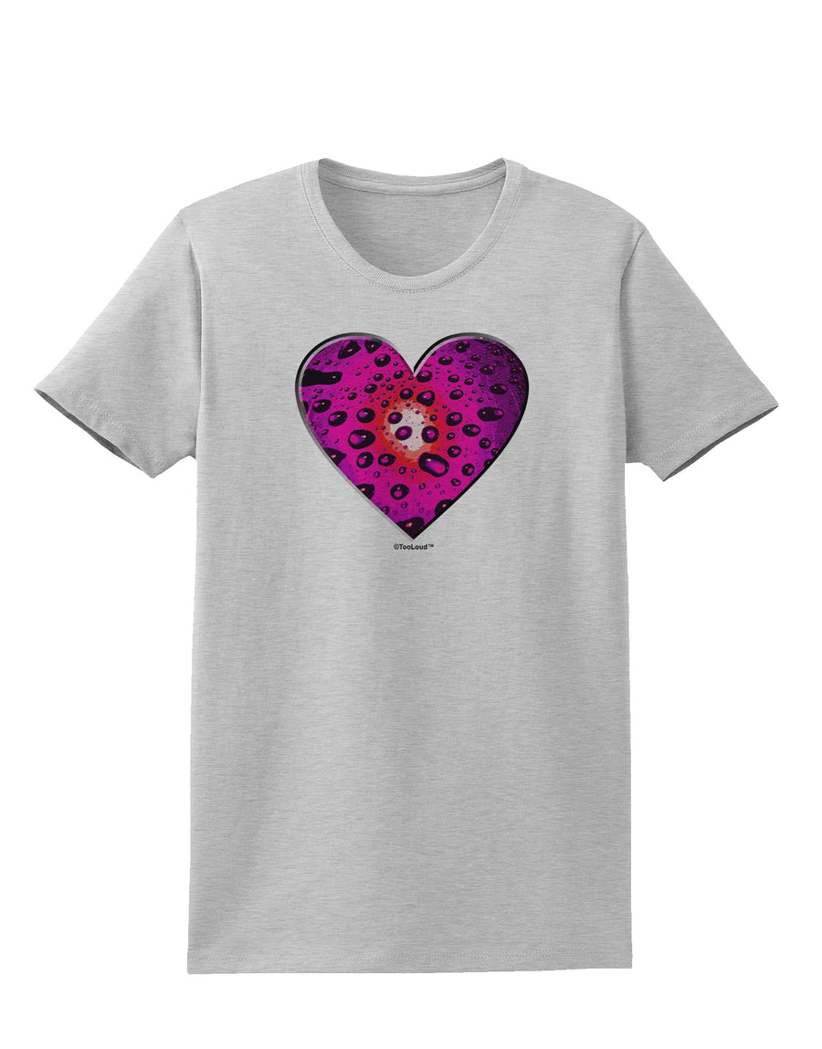 Water Droplet Heart Magenta Womens T-Shirt by TooLoud-Womens T-Shirt-TooLoud-White-X-Small-Davson Sales