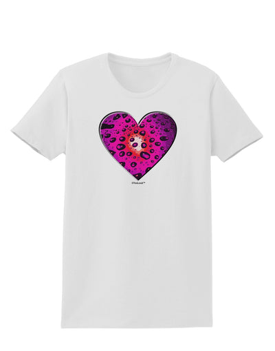 Water Droplet Heart Magenta Womens T-Shirt by TooLoud-Womens T-Shirt-TooLoud-White-X-Small-Davson Sales